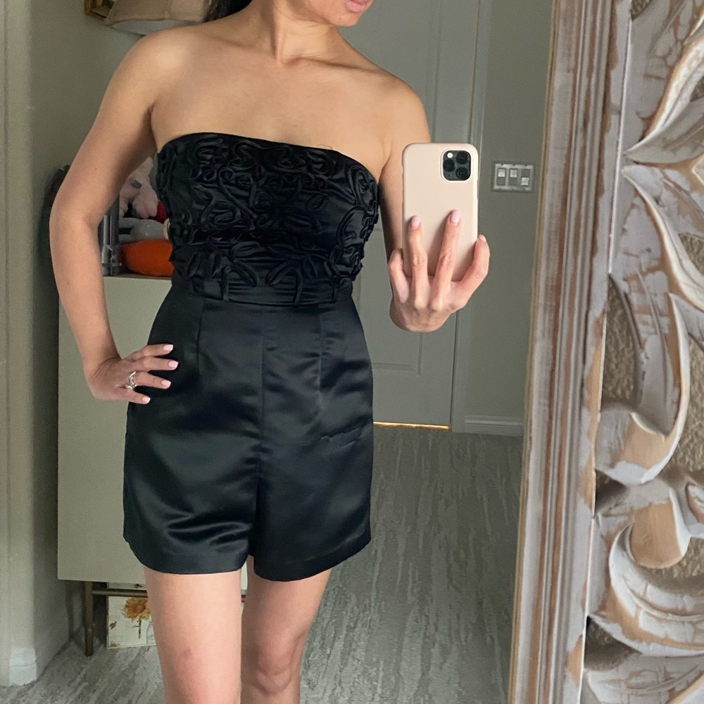 Black Tube Top Romper Size Small
